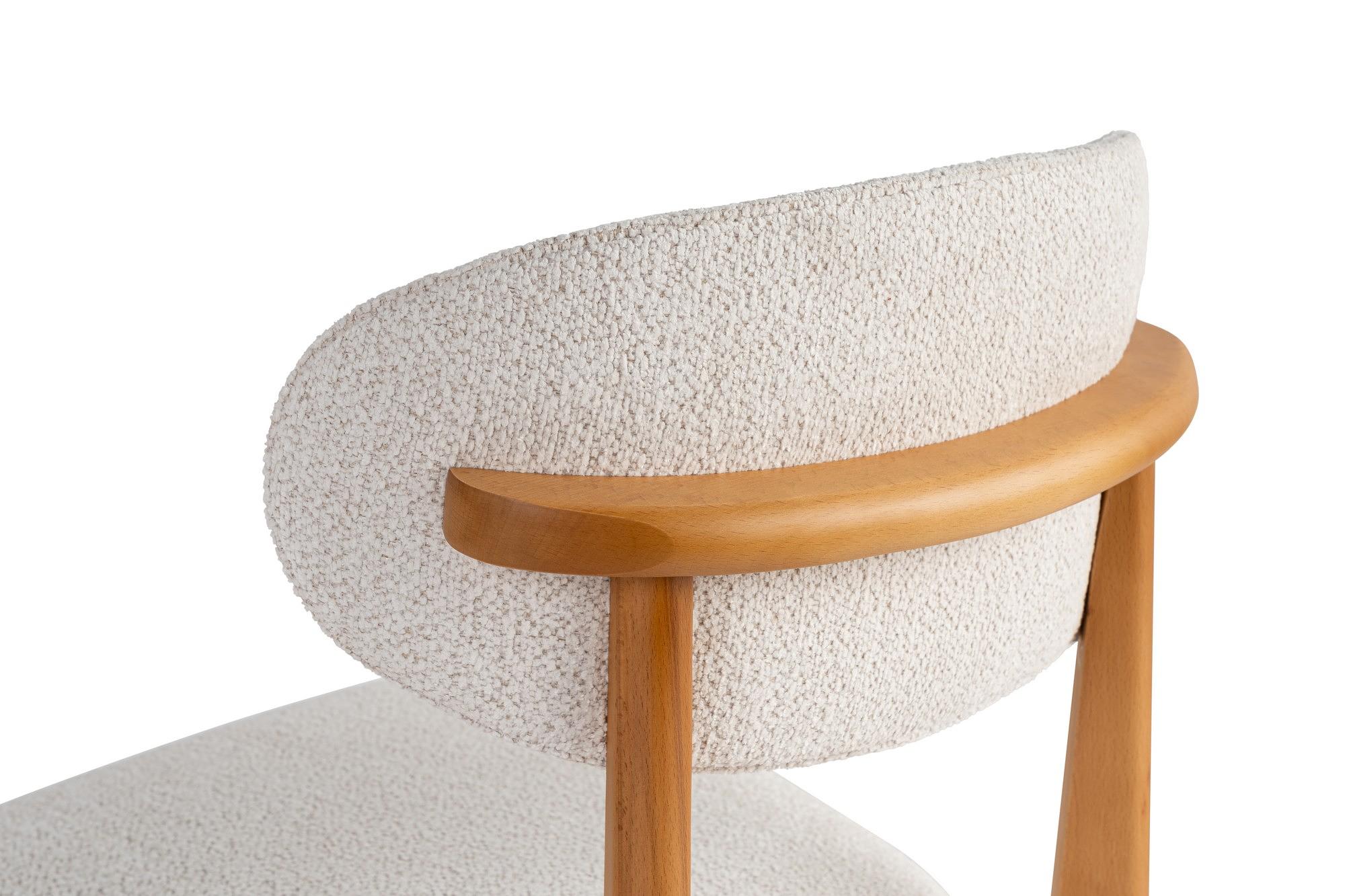 2x Lionte Sedia da pranzo Legno impiallacciato Bianco 4