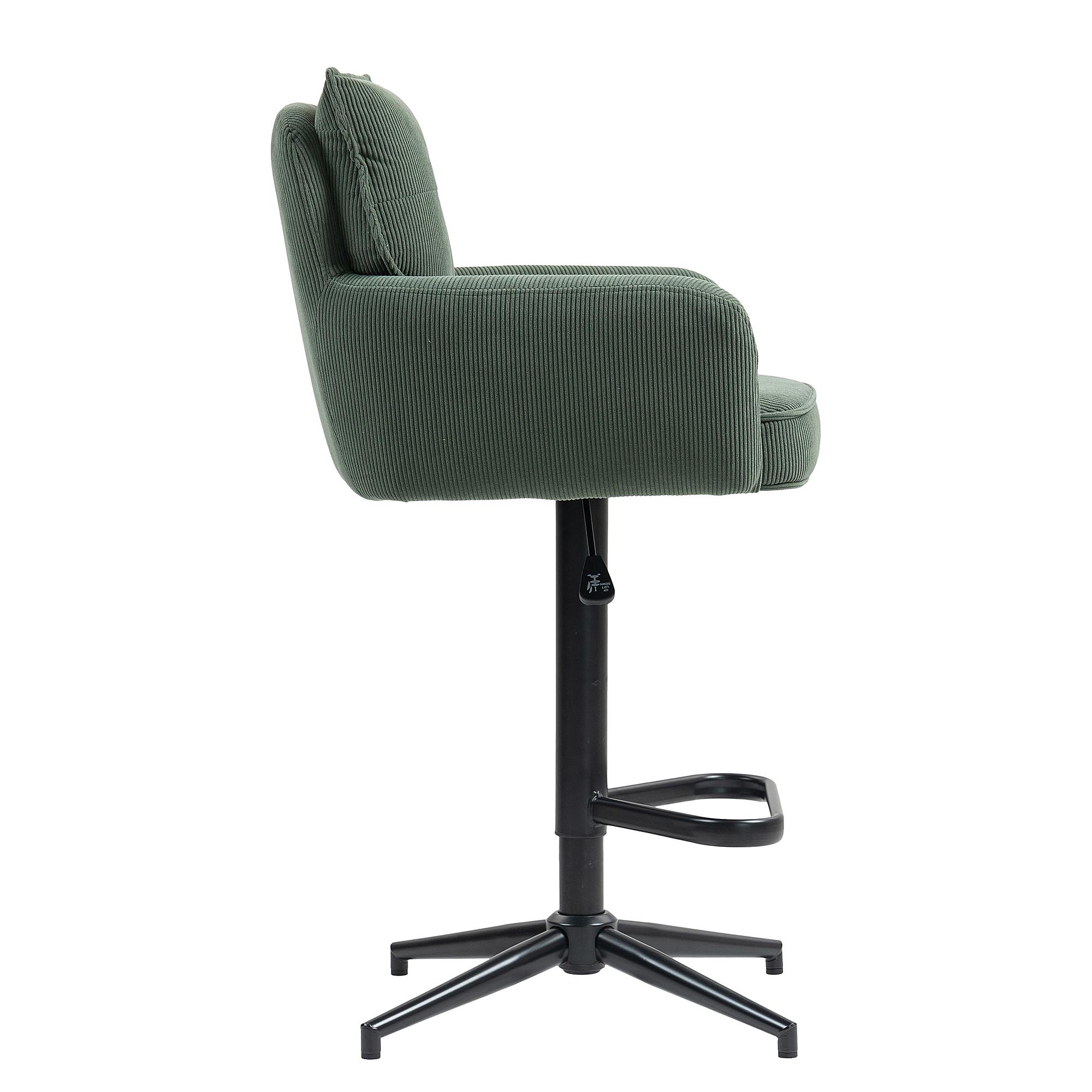 Drehbarer Barstuhl DIDRIP 2er Set Sternförmig Dunkelgrün 2