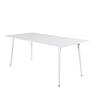 Polar Dining table MDF Metal White 90x180cm 1