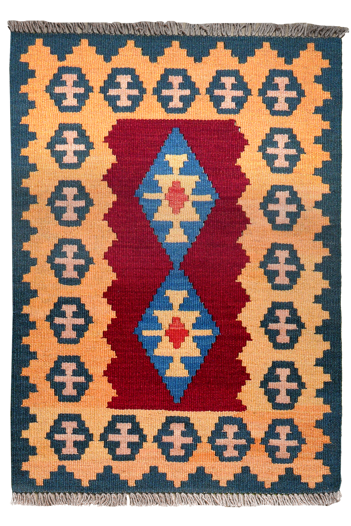 Kilim Gashgai Teppich Mehrfarbig 0