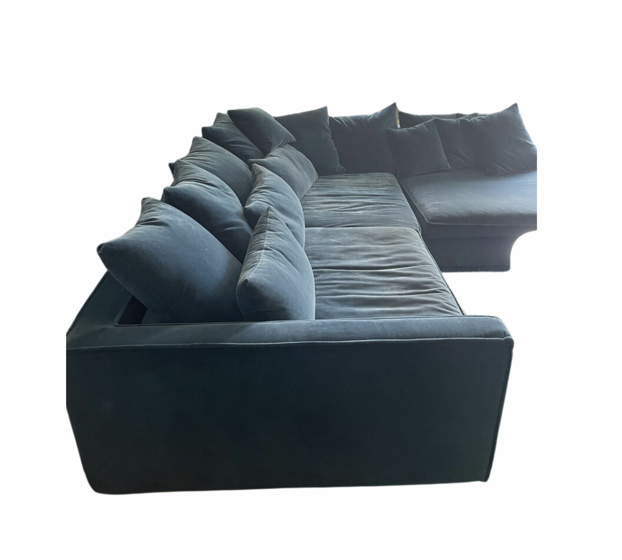 Mr. Big Modulsofa Textil Nussbaumholz Petrol 2