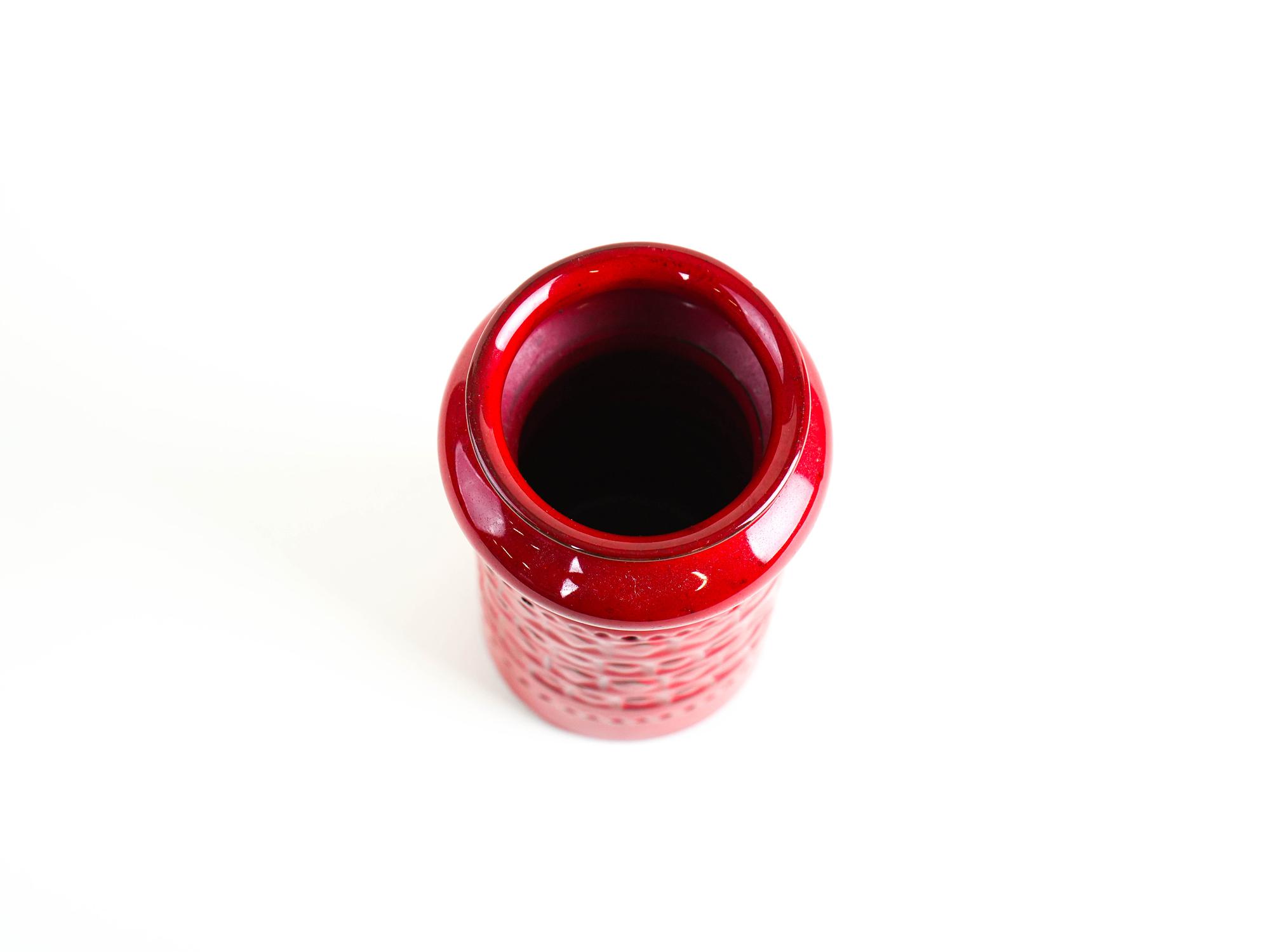 Ceramic vase 1960s Red 4