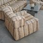 Saporiti Lounge Chair Fabric Beige Wood 1960s 2