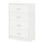 Kommode Carmelo Weiß Silber Höhe: 90 cm 1