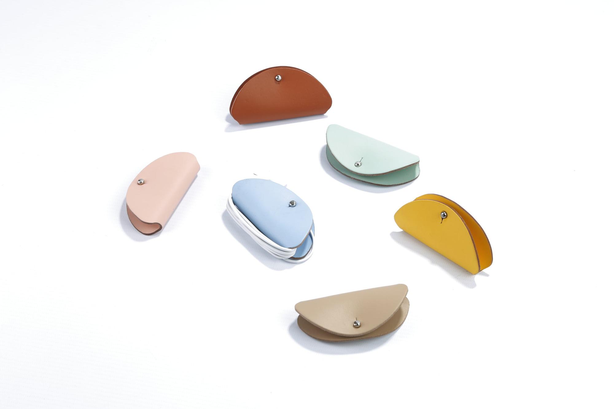 Headphone case 100% Recycled Leather Cocoa 0