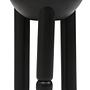 Walsa Round Column Detail Side Table Mango Wood Black 0