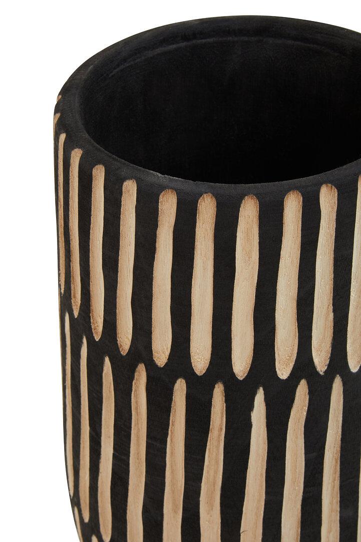 Arlo Grande Vaso in Legno Naturale Nero 9
