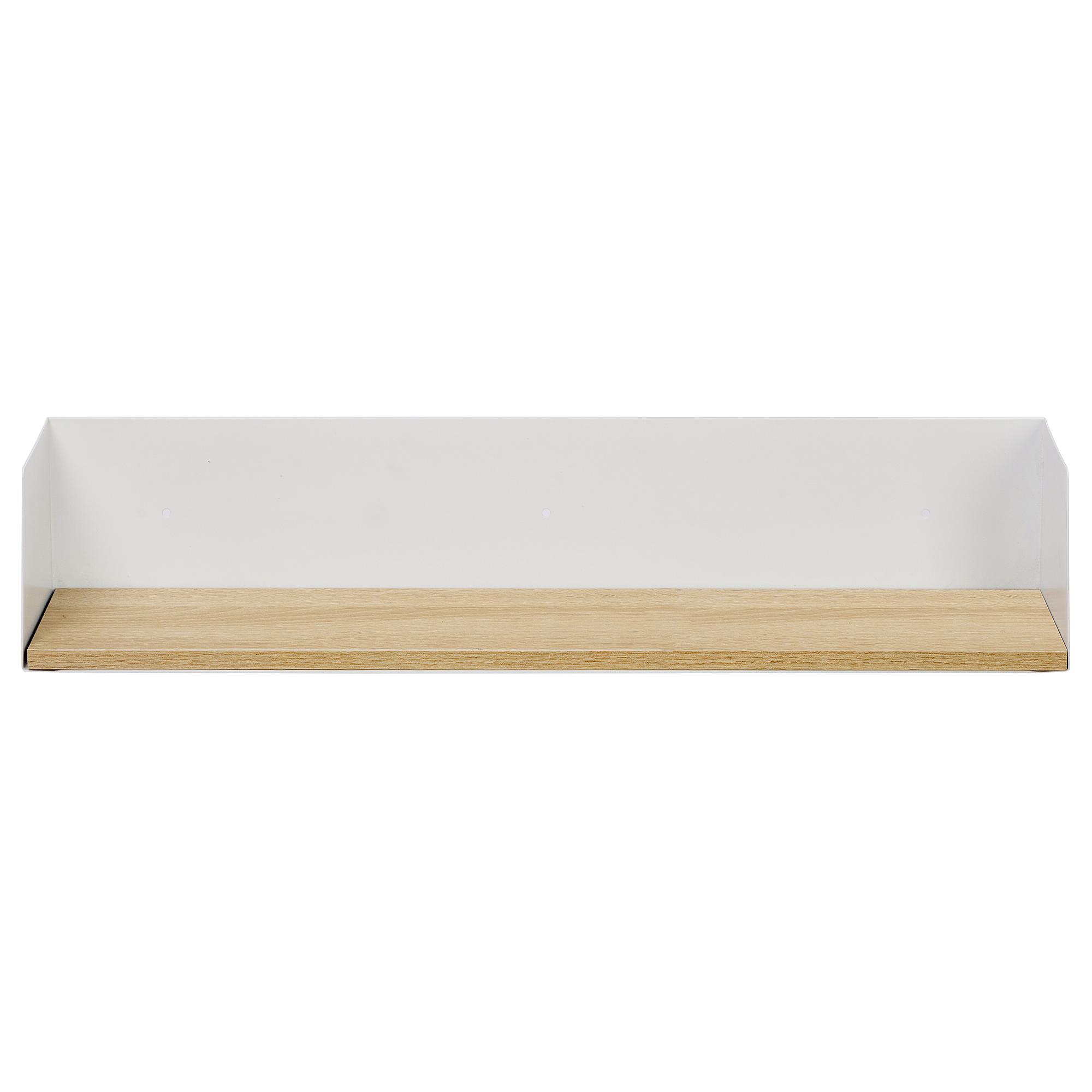 Beikou Wall Shelf Type A Real Wood Veneer Fir White 60x12cm 4