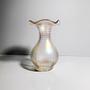 Vintage Jugendstil Blumenvase Glas 0