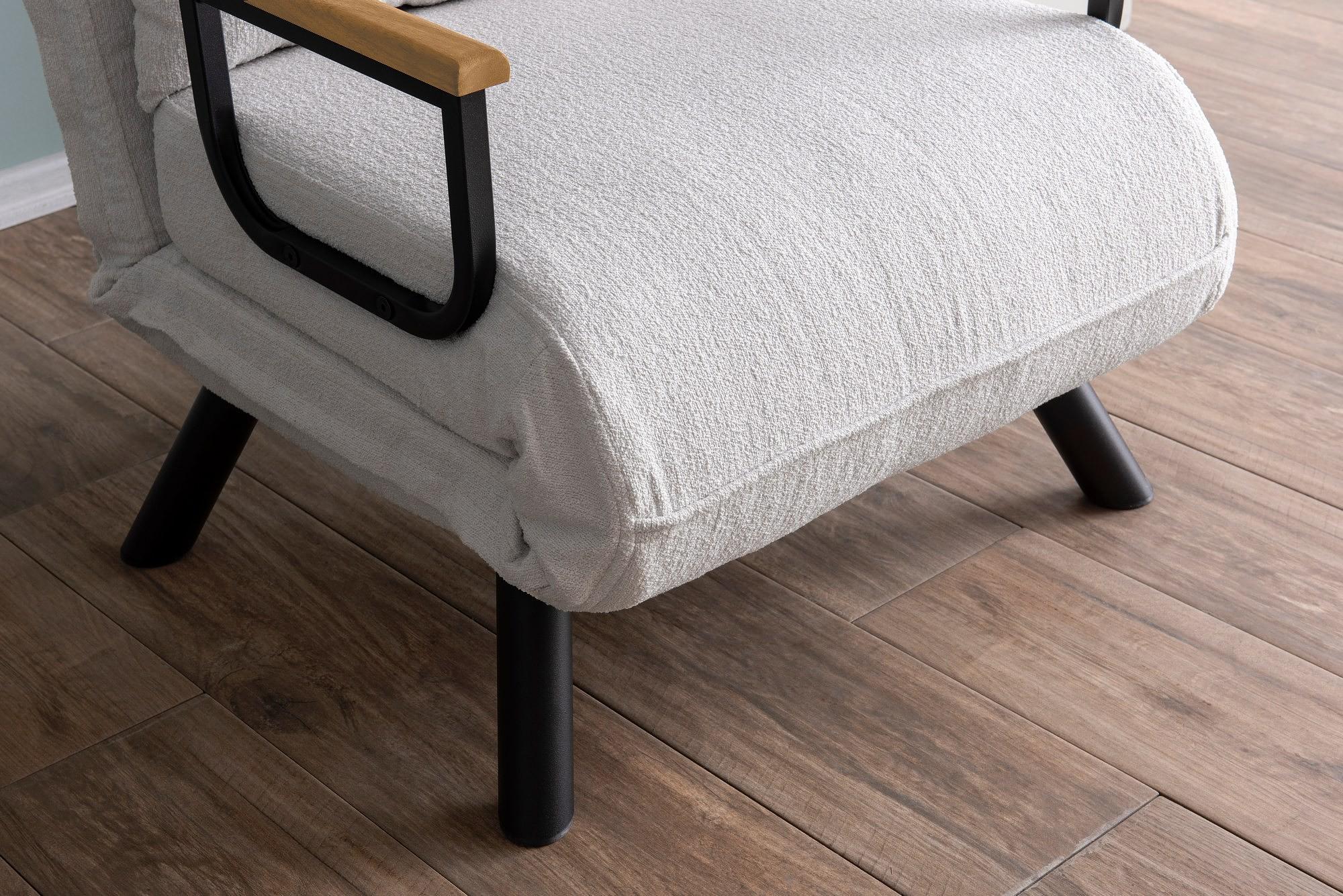 Sando Poltrona letto Bouclé Bianco 3