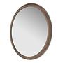 Round Wall Mirror Walnut 0