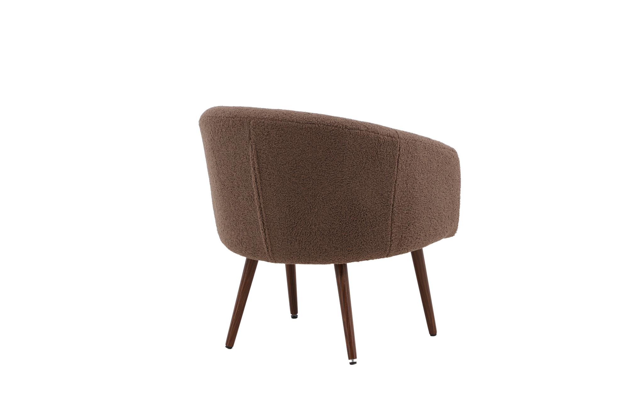 Wanda Einzelsitzsofa Walnuss Lammwolle Braun 7