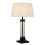 Pedestal table lamp steel black 0