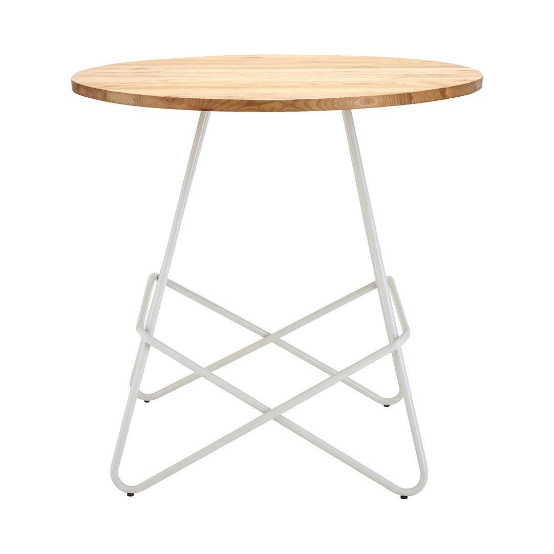 District Chrom Metall und Elm Holz Tisch
 5