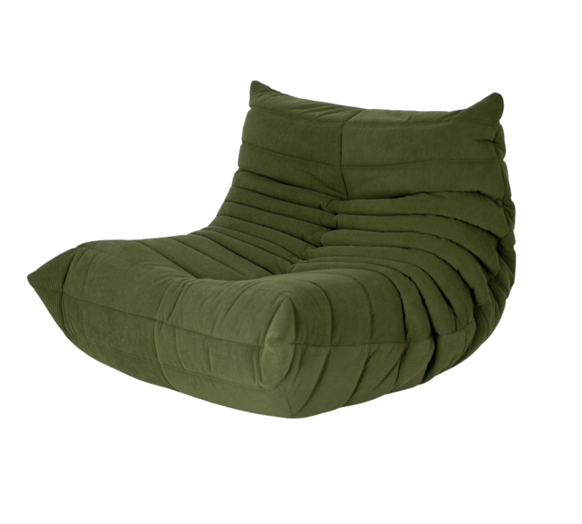 Togo Sessel und Ottoman Set Cord Lodengrün 4