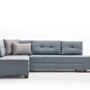 Schlafsofa Links Polyester Holz Hellblau 5