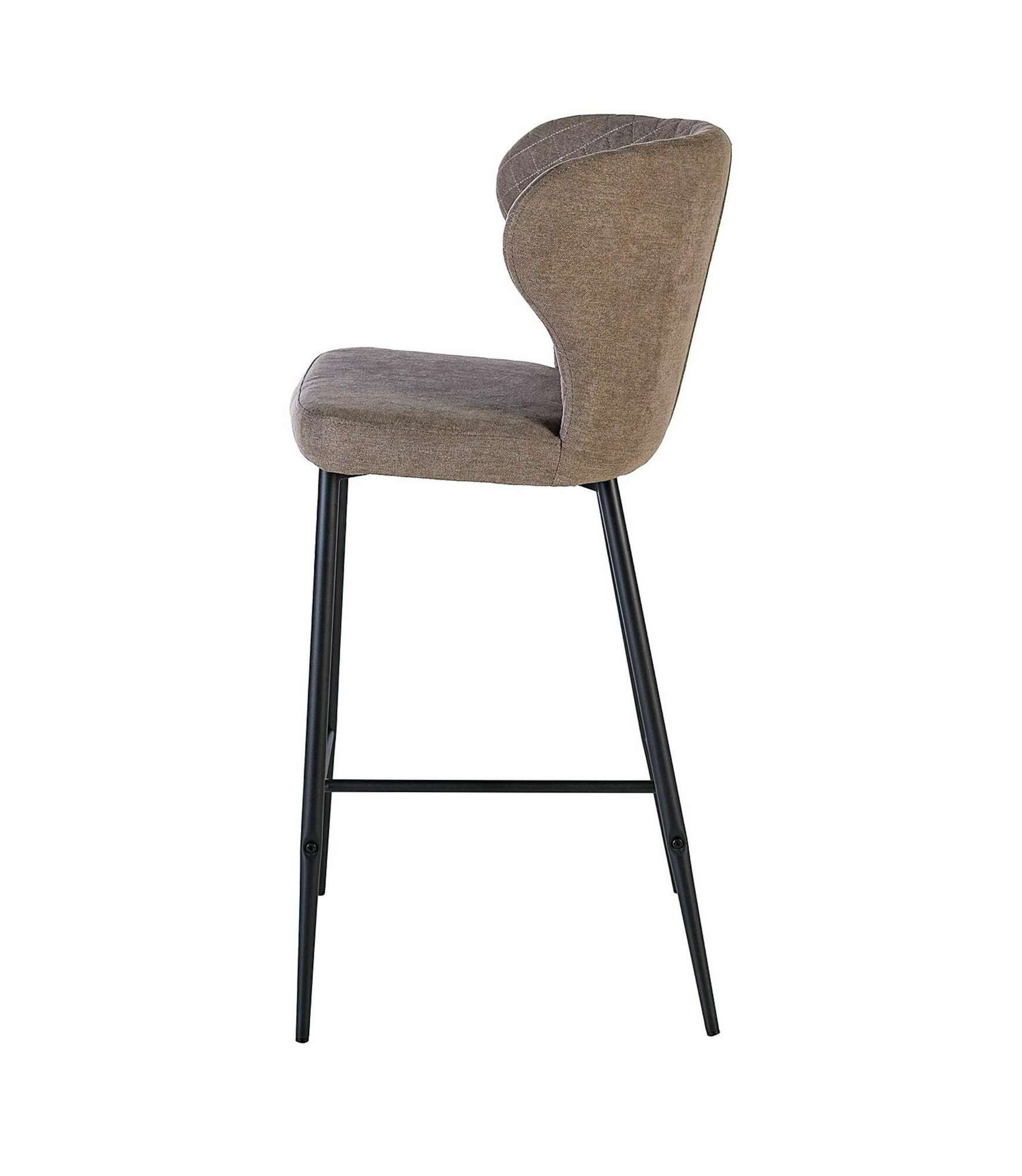 Barstuhl Textil Metall Taupe 2