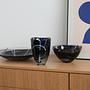 Kontrast Glasschale Blau 1980er Jahre 1