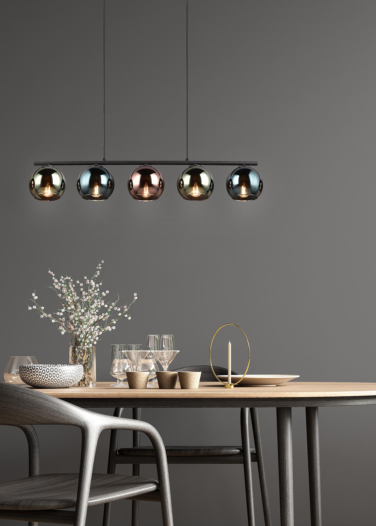 Pendant lamp Sheldon Smoked glass Multicolor 2