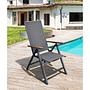 Asko Gartenstuhl Aluminium Textil Anthrazit 1
