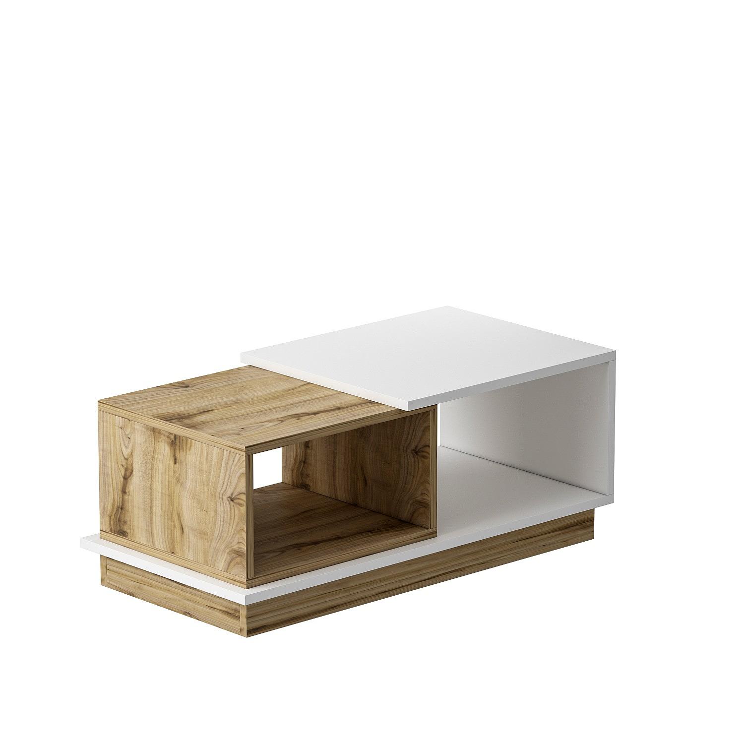 Viyana Couchtisch Holzfurnier Weiß 4