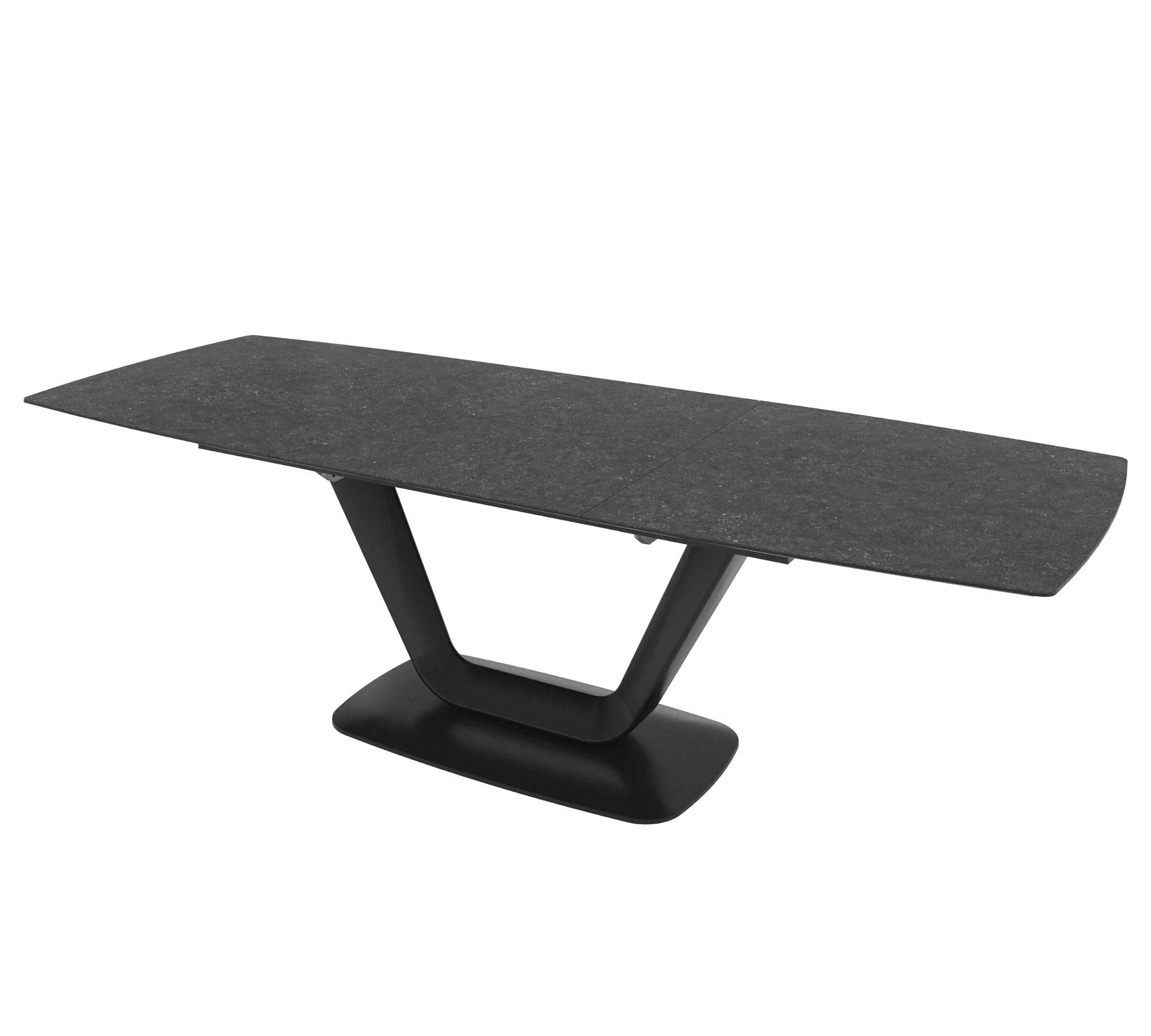 Alicante Extendable Dining Table Stone Dark Grey 2