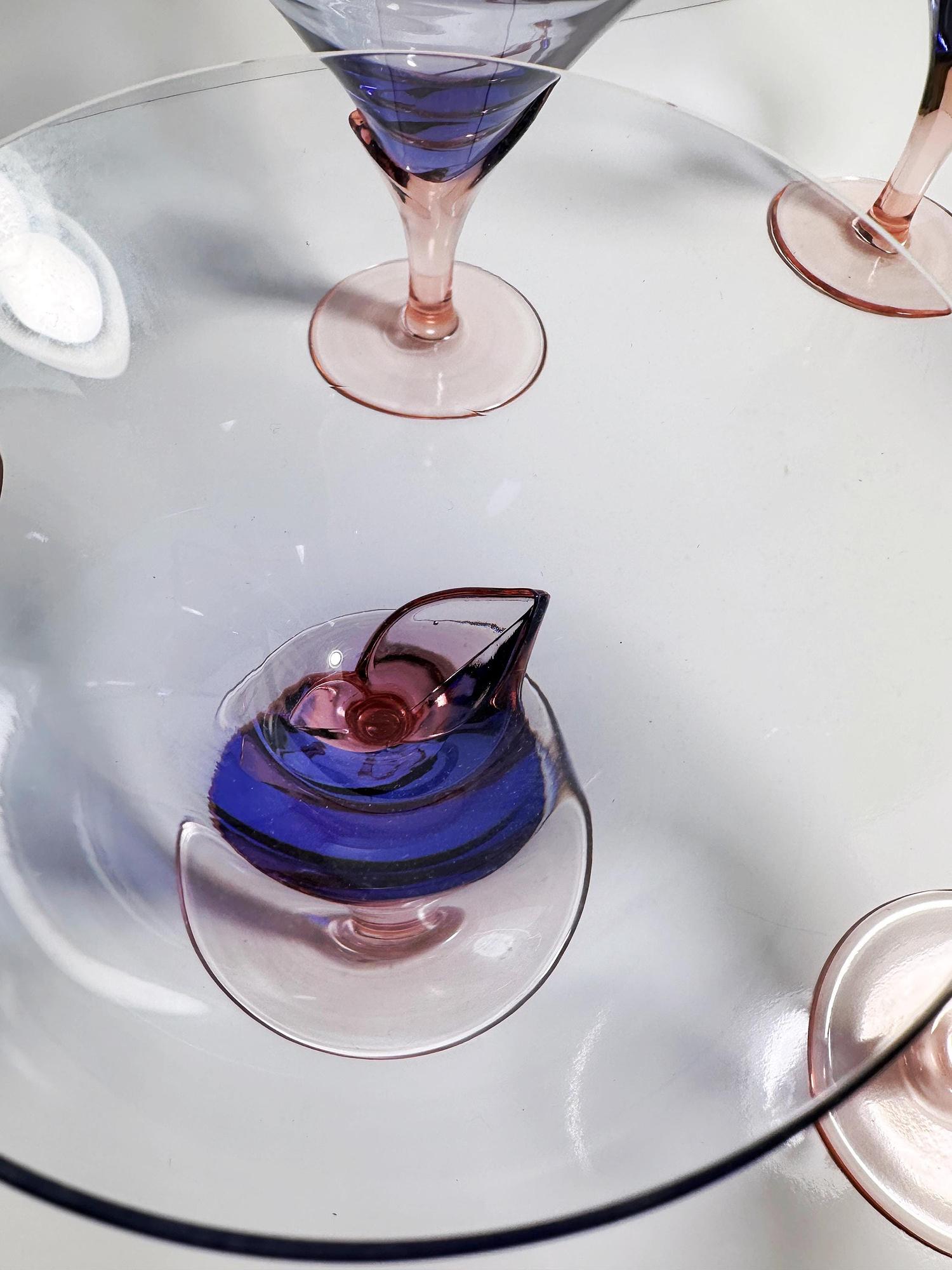 6x Vintage Postmodern Model Vogue Glass 1990s 4