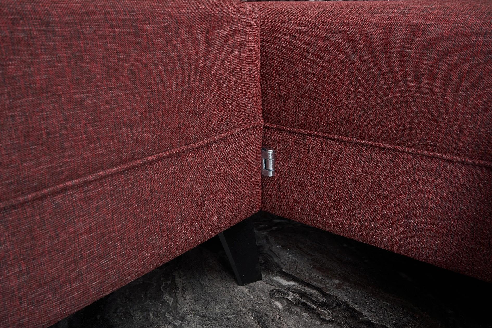 Belen Schlafsofa 4-Sitzer Rot 1