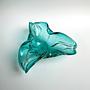 Vintage fruit bowl Murano glass turquoise 1970s 3