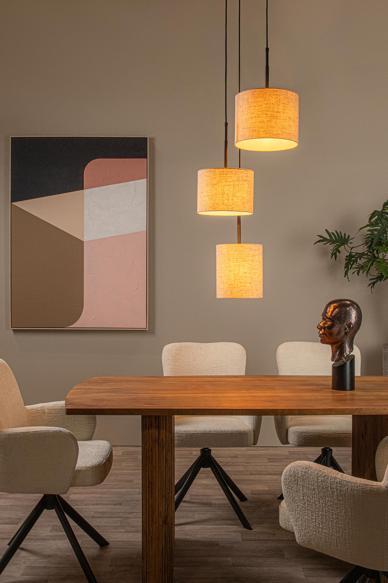 Maya Type B Pendant Light Aluminum Cotton Fabric Black 2