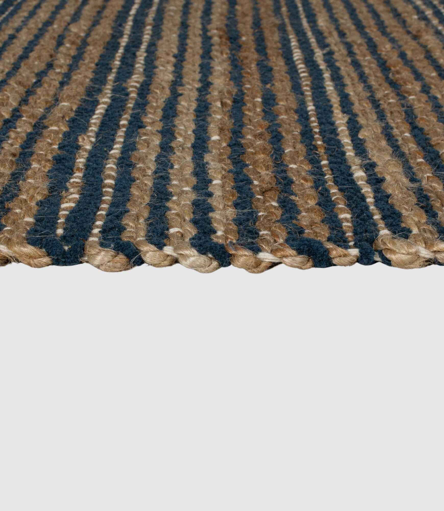 Jute-Chenille-Teppich Equinox Handgewebt Navy 160x230 3