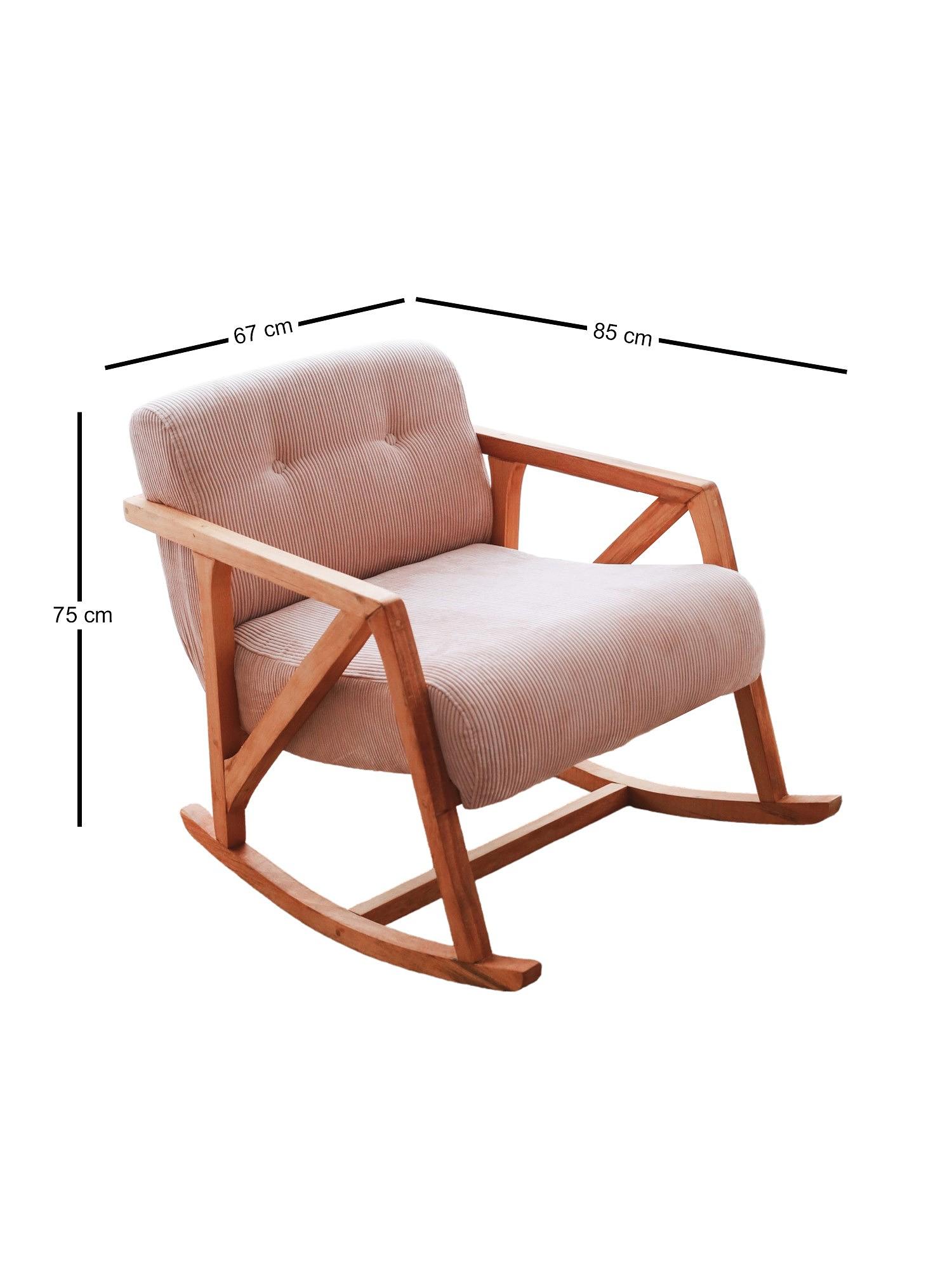 Nini Rocking Children's Chair Cord Pink 5