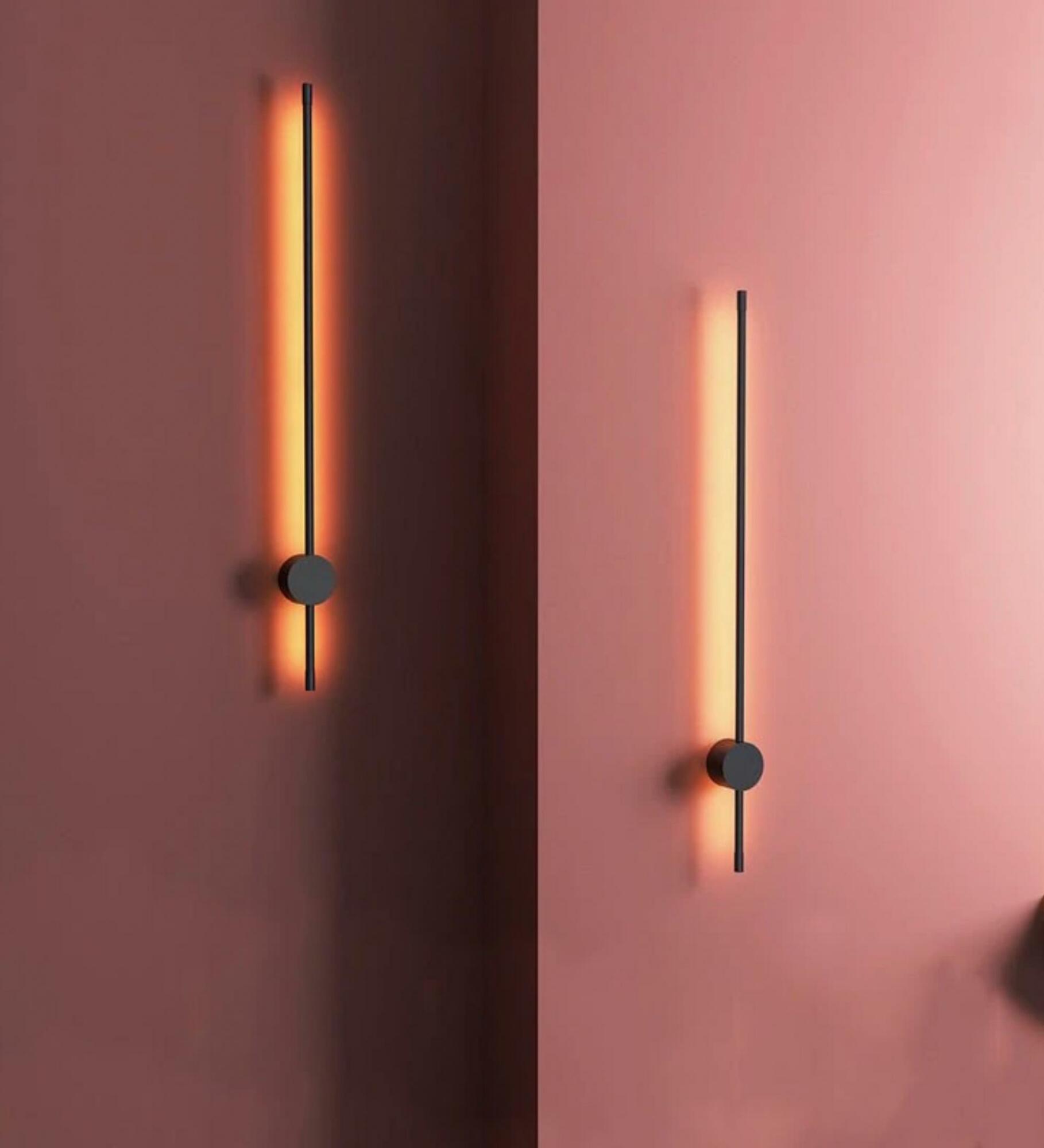 2x Minimalistische Perseis LED Wandleuchte Classic Schwarz 2