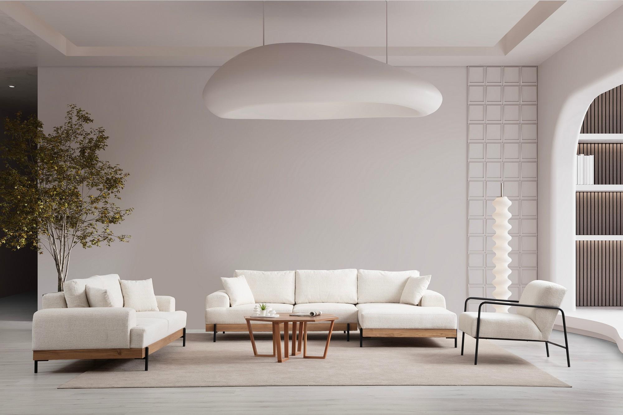 Eti Corner Sofa Right White 5