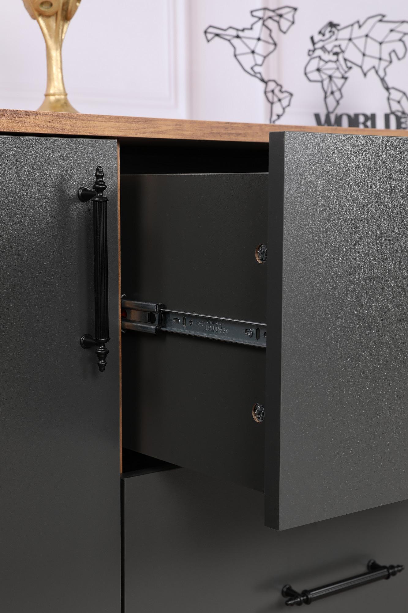 Cordoba Konsole Holzfurnier Anthrazit 3