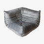 Togo corner sofa velvet silver-grey 0