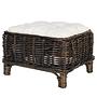 Bedous Fußhocker Webstoff Rattan Braun 0