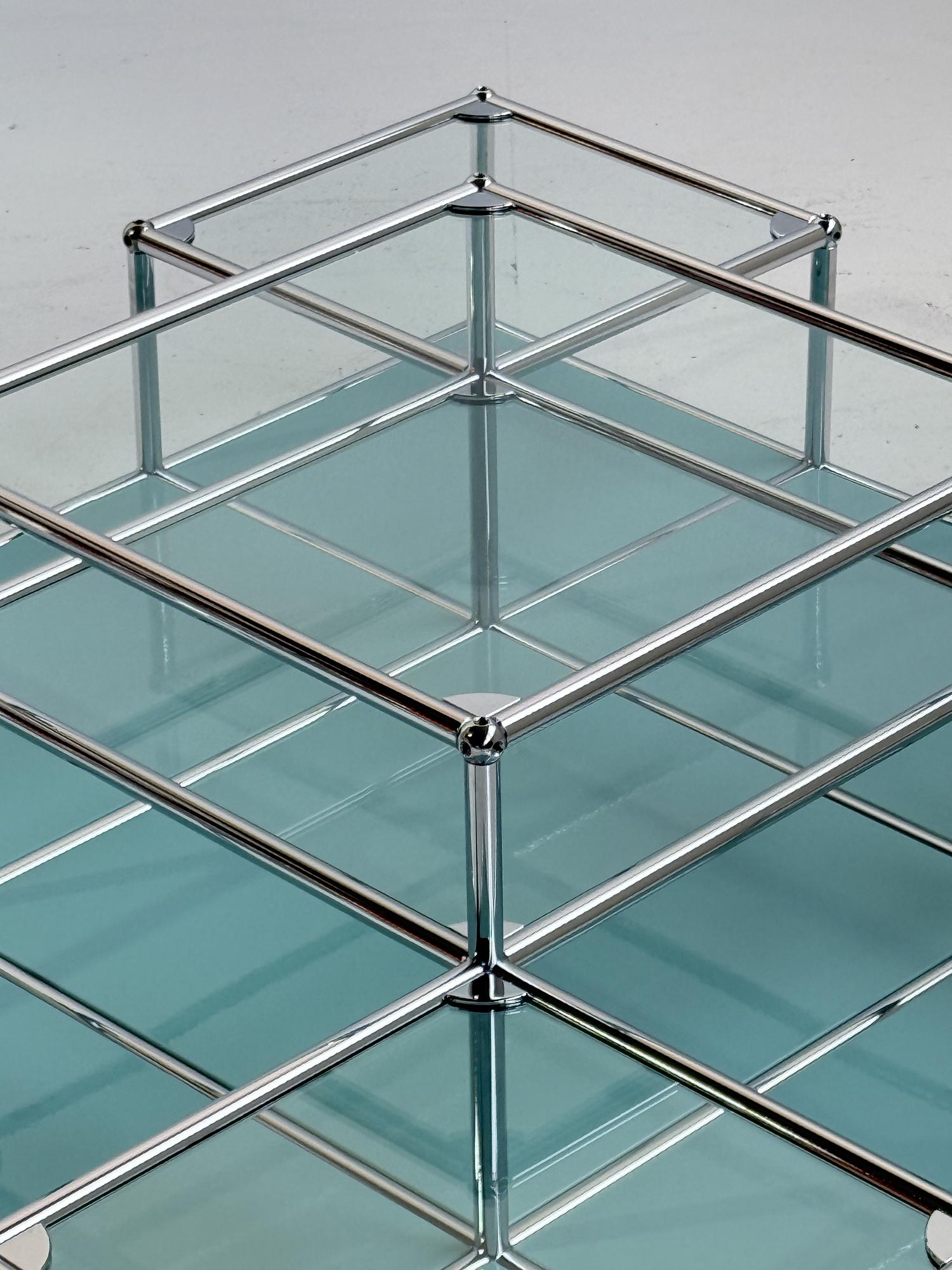 Modularer Couchtisch Chromstahl 2