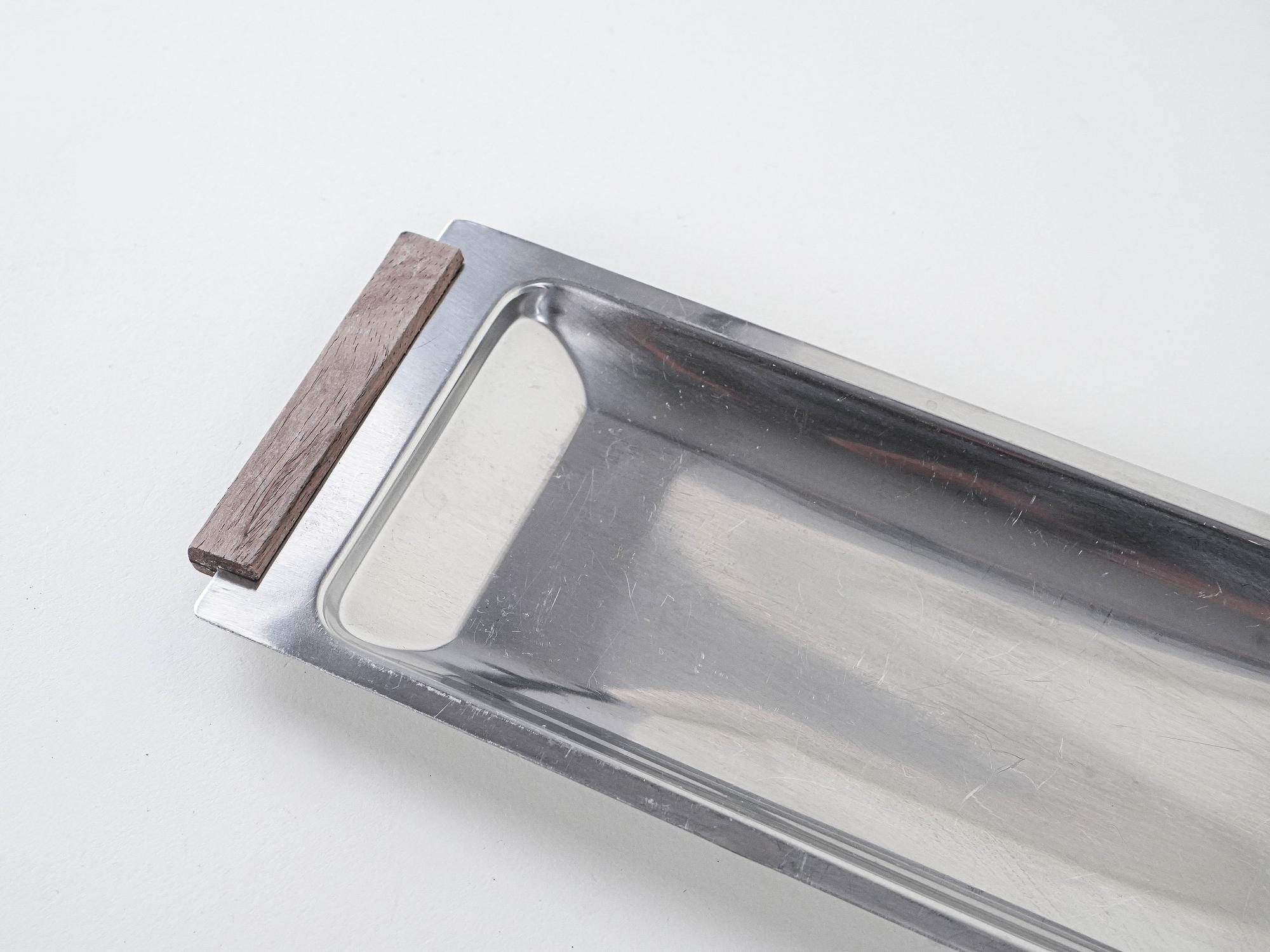 Edelstahtablett 1970er Jahre 4