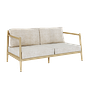 NOA Sofa 2-Sitzer Teakholz Artischocke Kissen Brulé 0