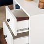 Glimmer Nightstand White with black legs 3