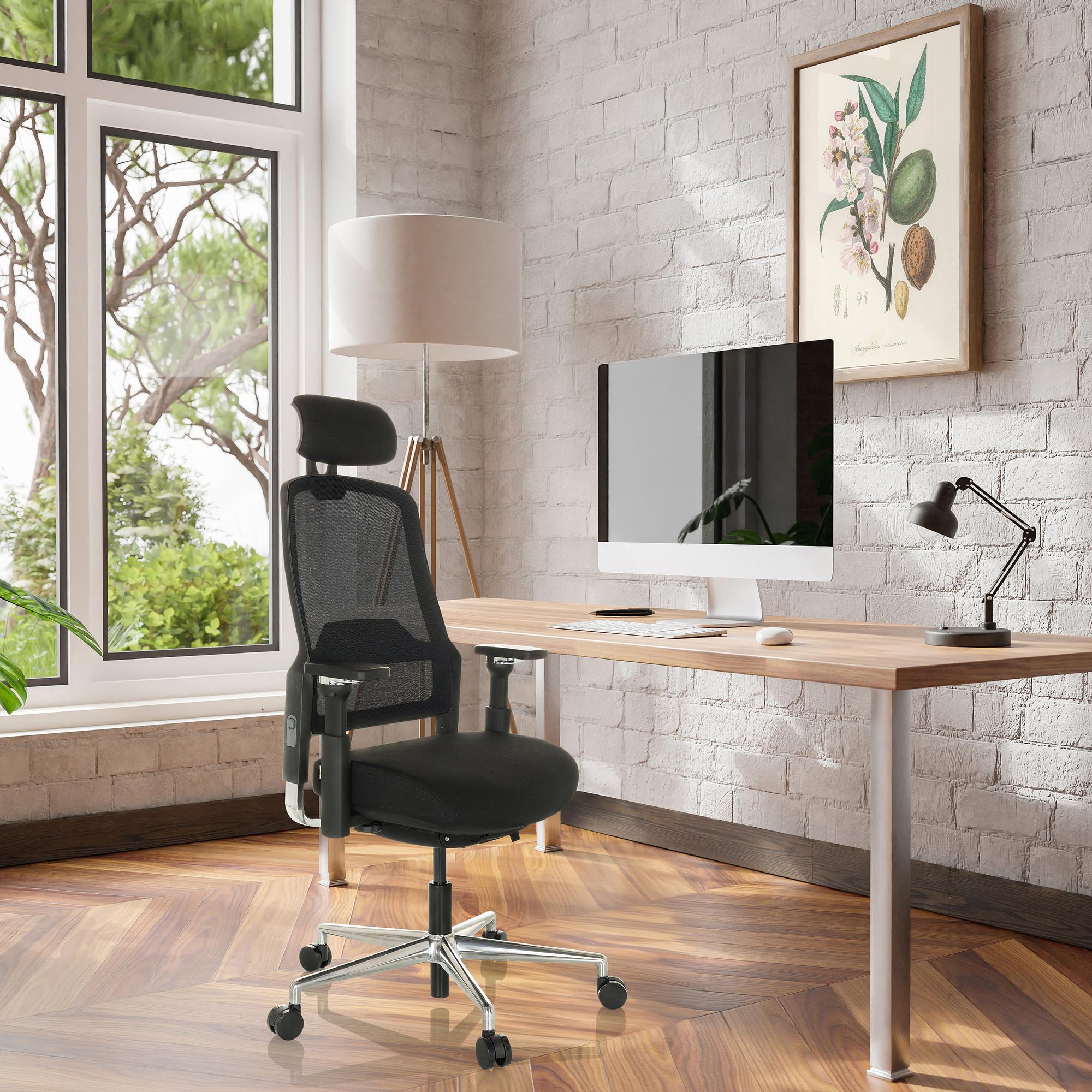 TERARO AX Bürostuhl Netzstoff Schwarz 3