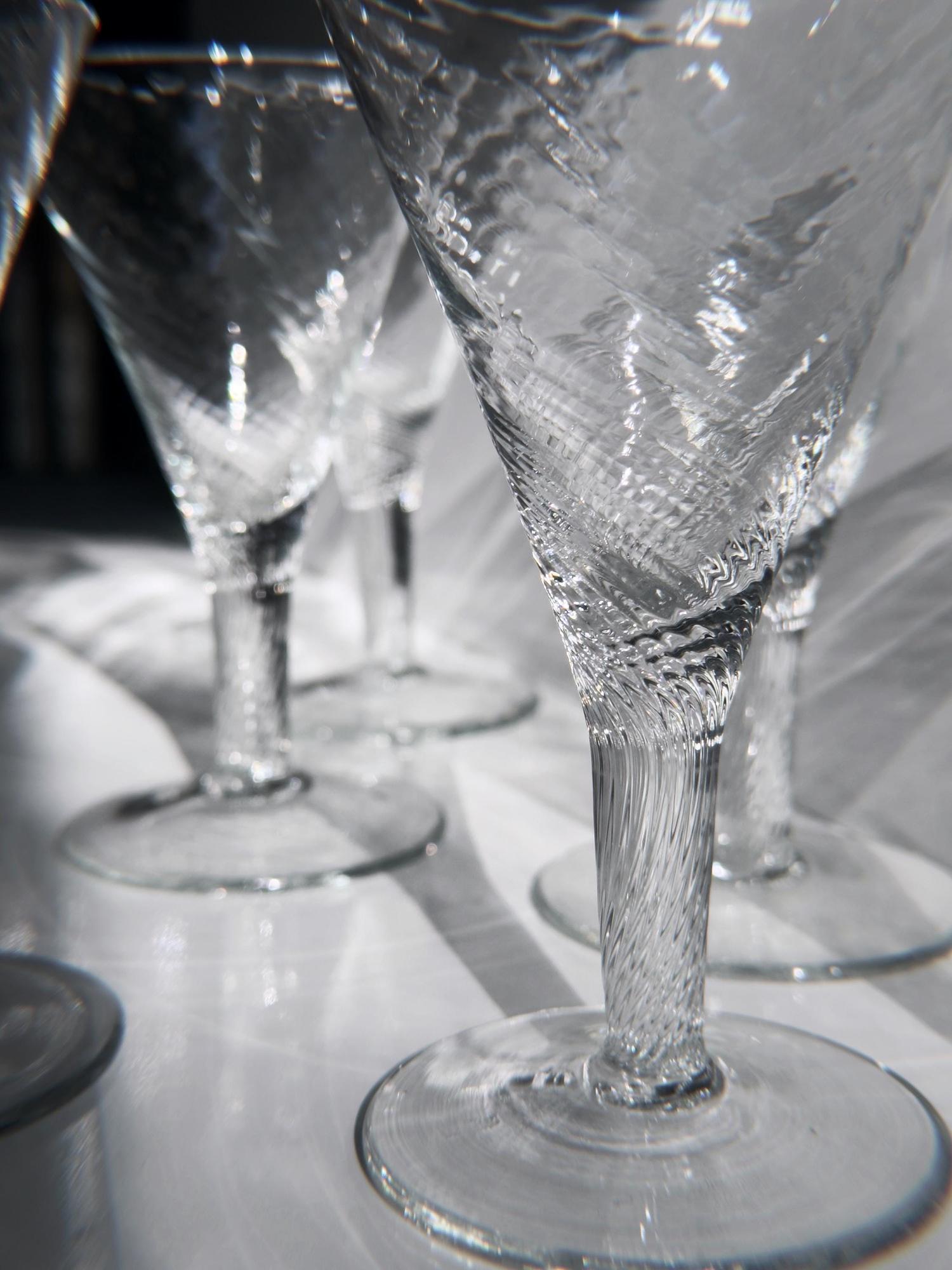 Decanter set Crystal Transparent 1980s 7