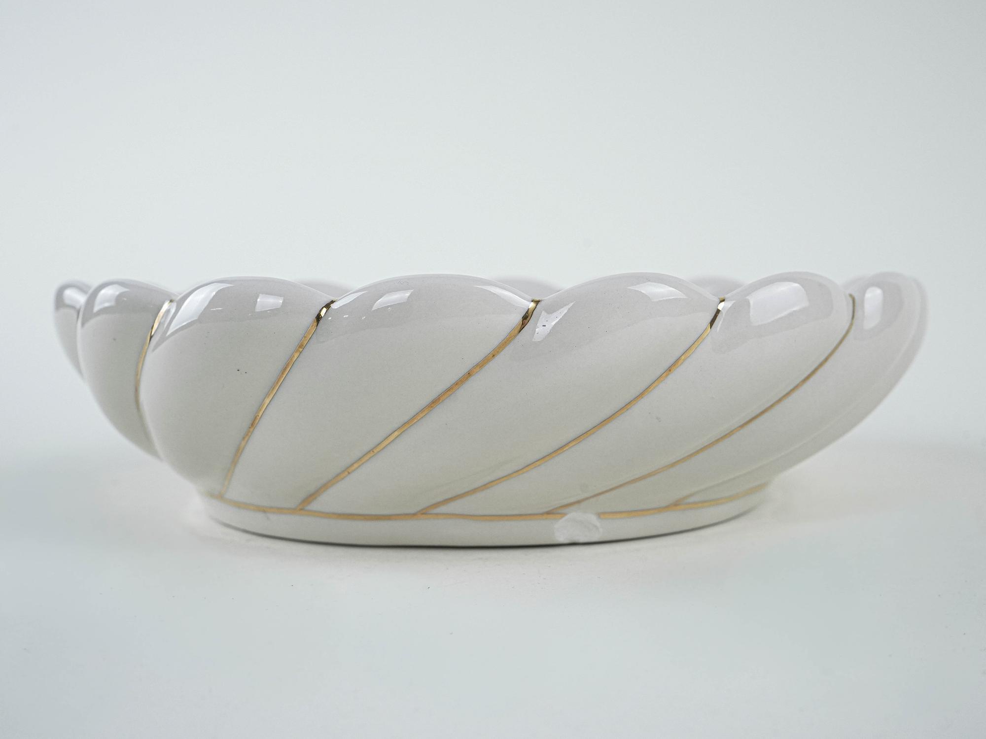 Ceramic bowl Cream 1980s 5
