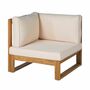 Mavre Loungeecke Akazienholz Textil Beige 0
