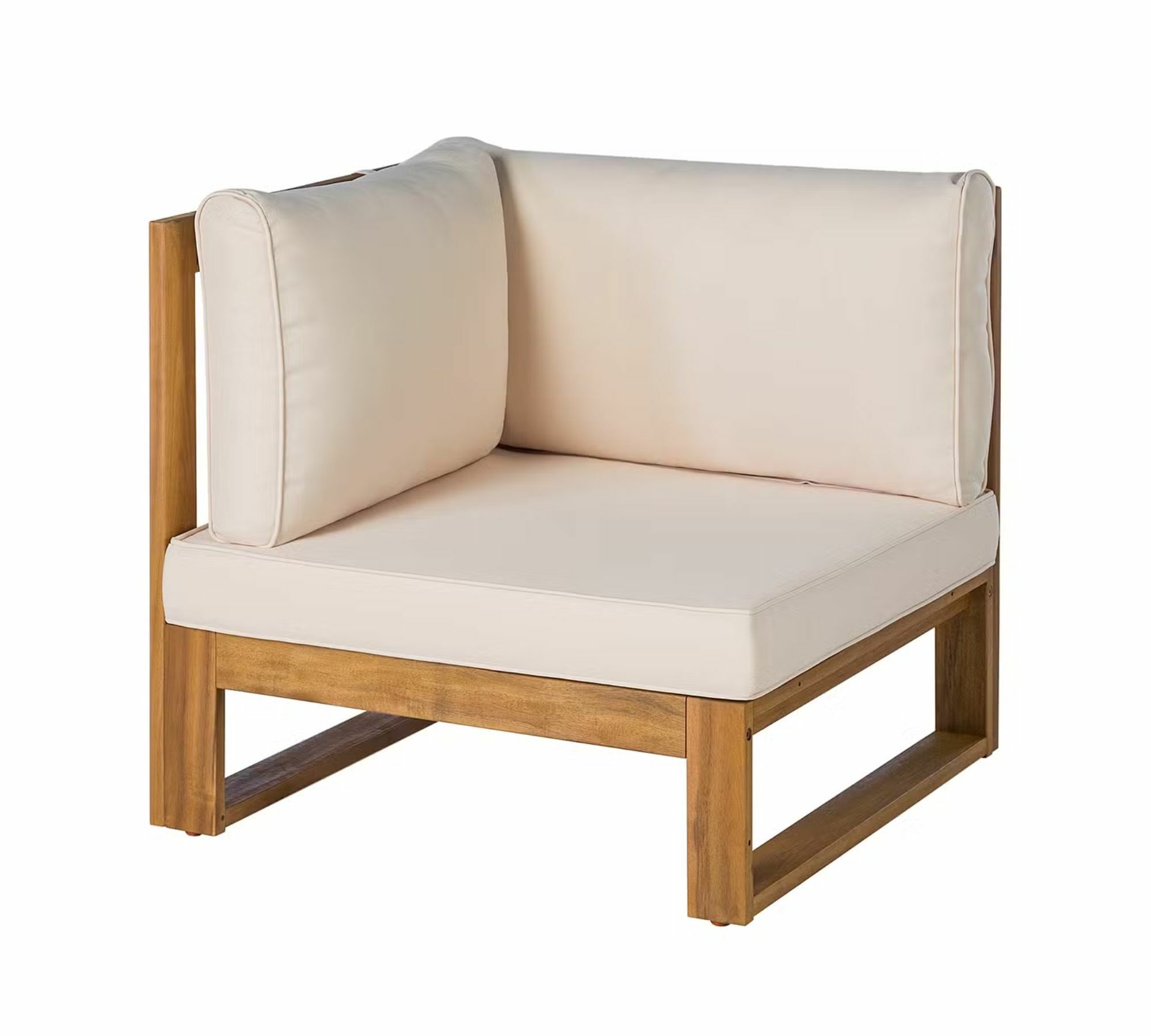 Mavre Loungeecke Akazienholz Textil Beige 0