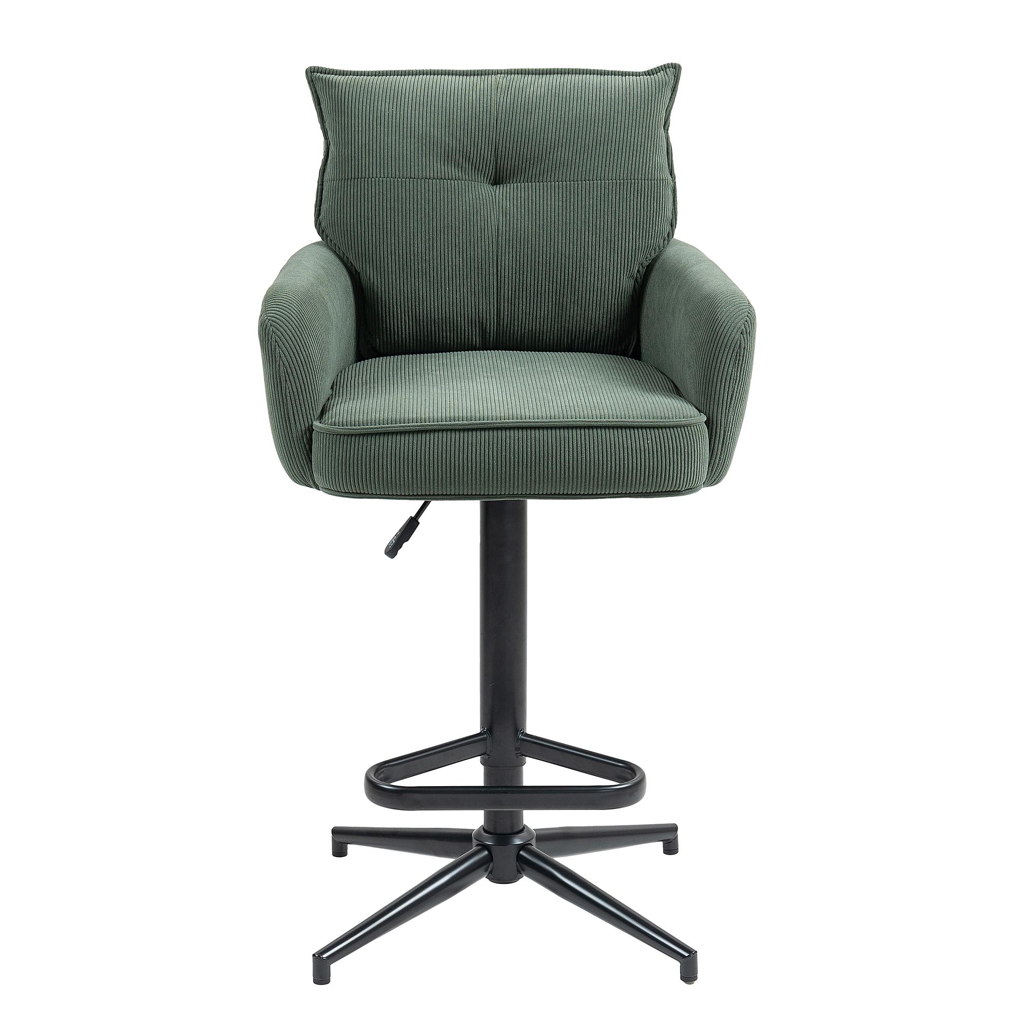 Drehbarer Barstuhl DIDRIP 2er Set Sternförmig Dunkelgrün 1