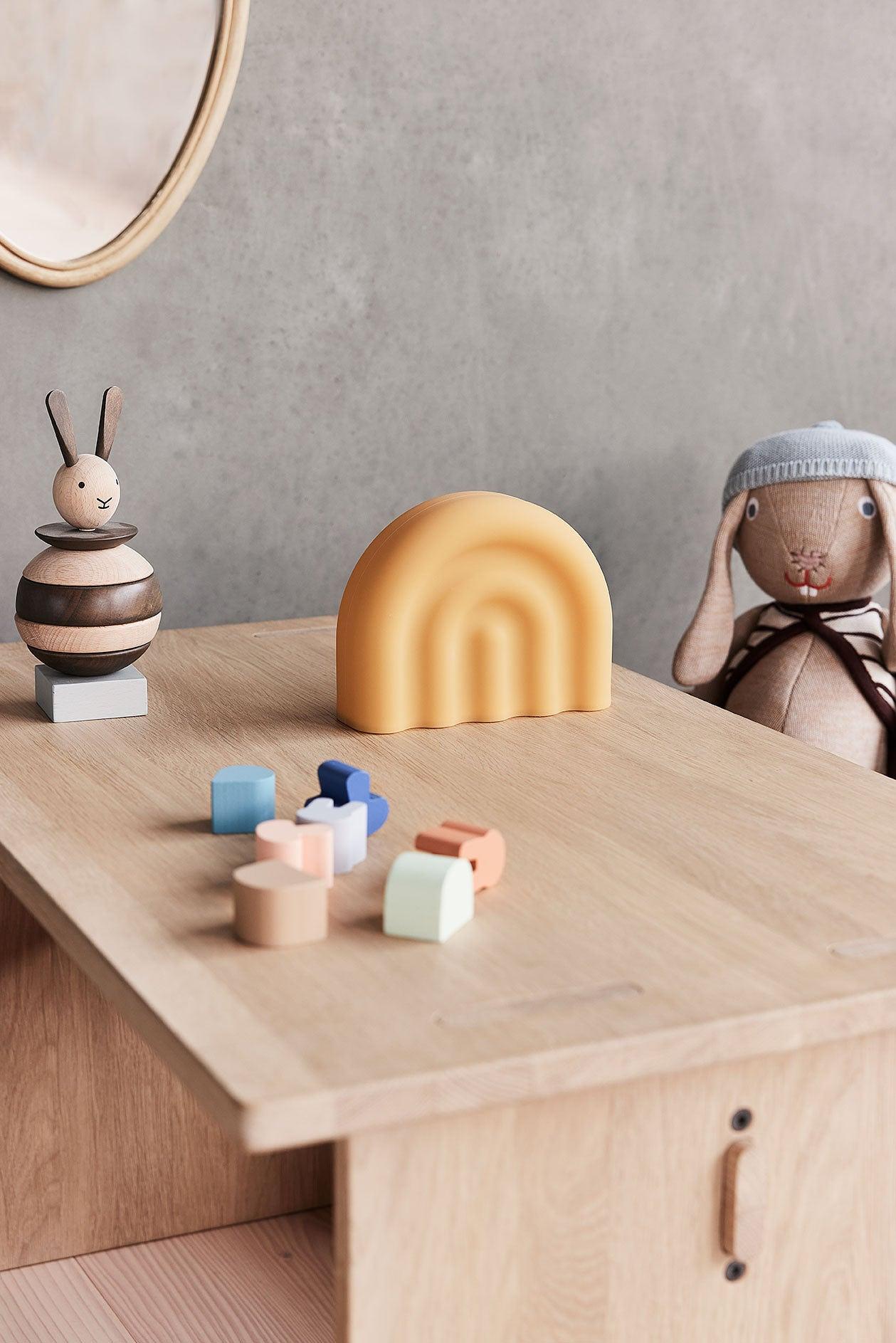 Regenbogen Nachtlampe Silikon Beige 2