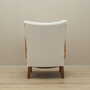 Vintage armchair oak wood textile cream 1950s 4