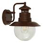 Station Wall lamp Clear glass Steel Brown 1